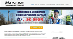 Desktop Screenshot of mainlineplumbing.ca